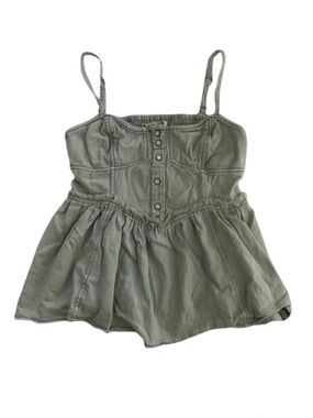 We The Free Olive Green Spaghetti Strap Camisole